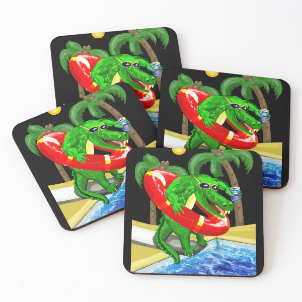 Item preview, Summer Fun Croc with Soda designed and sold by VerdeDoodleDuck.