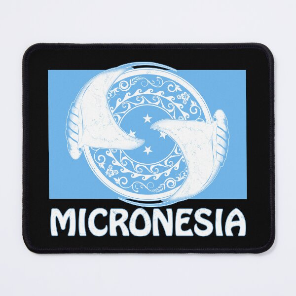 Item preview, Micronesia flag with manta ray designed and sold by NicGrayGraphic.