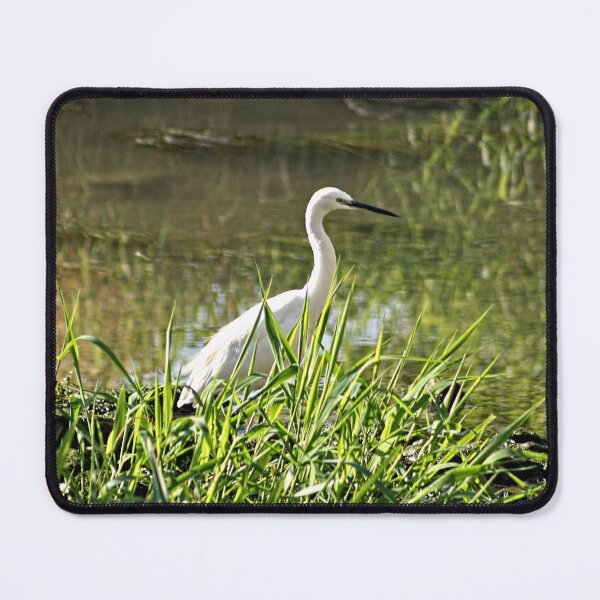 Item preview, White Egret Wading Bird Wetland designed and sold by Anna Lemos.