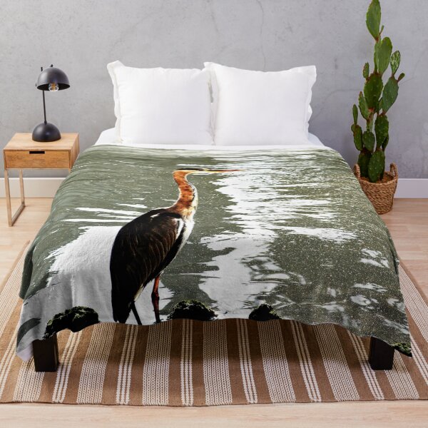 Item preview, Grey heron Wading Bird River Bank designed and sold by Anna Lemos.