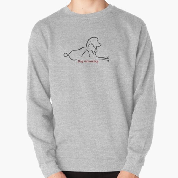 logo dog groomig Pullover Sweatshirt