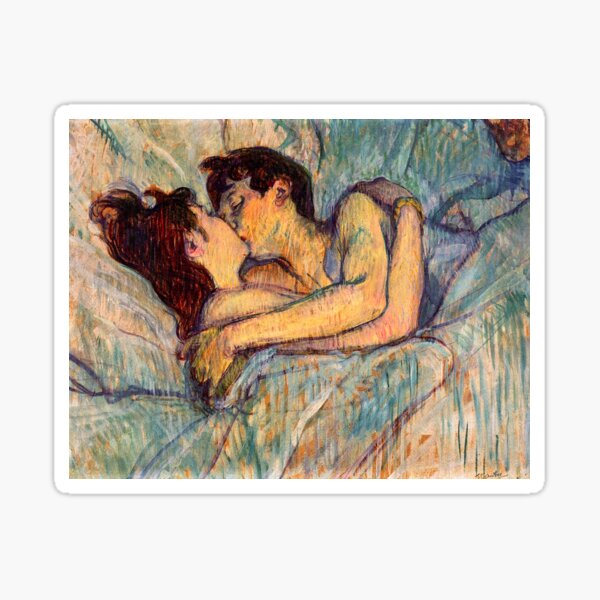Vista previa del artículo con la obra «Henri de Toulouse-Lautrec - Le Lit (La cama) (1892)-En la cama el beso-En la cama El beso de Henri de Toulouse-Lautrec», diseñado y vendido por TeeARTHY.