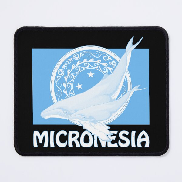 Item preview, Bandera de micronesia con ballenas jorobadas designed and sold by NicGrayGraphic.