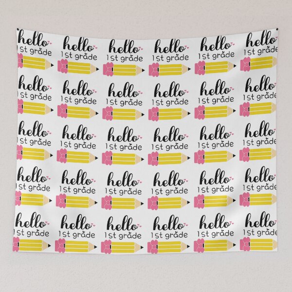 Item preview, Hello 1st grade, Back to School, First day of School designed and sold by BlueDiamond-19.
