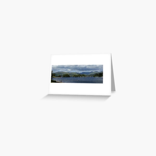 www.lizgarnett.com - Lake Windermere from the West Bank, Cumbria, England Greeting Card