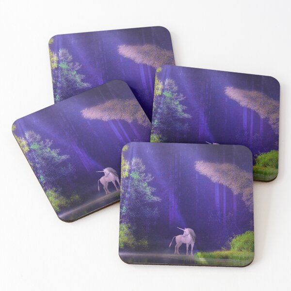 Item preview, Unicorn in the fantasy forest designed and sold by brendanre.