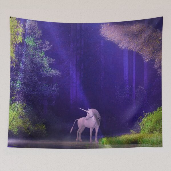 Item preview, Unicorn in the fantasy forest designed and sold by brendanre.