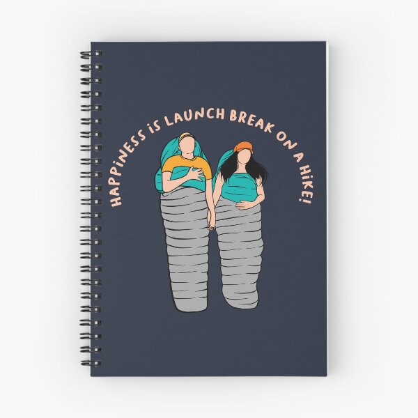 Item preview, Happiness is Launch Break on a Hike hiker camping camper outdoors nature designed and sold by Giichi10.