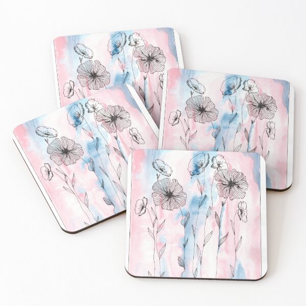 Item preview, Floral ink over beautiful watercolors designed and sold by Cat-Art-Sis.