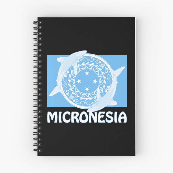 Artikelvorschau, Flagge Mikronesiens mit Weißspitzenhochseehaien entworfen und verkauft von NicGrayGraphic.