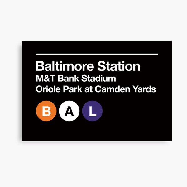Item preview, Baltimore Pro Sports Venues Subway Sign designed and sold by phoneticwear.