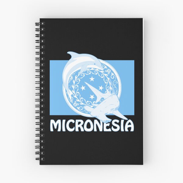 Item preview, Micronesia flag with dolphin and hammerhead shark designed and sold by NicGrayGraphic.
