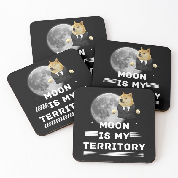 Item preview, Moon is my territory Dog Dogecoin Mean Doge Dogecoin in a Suit and Tie designed and sold by NFTDesignsBLV.