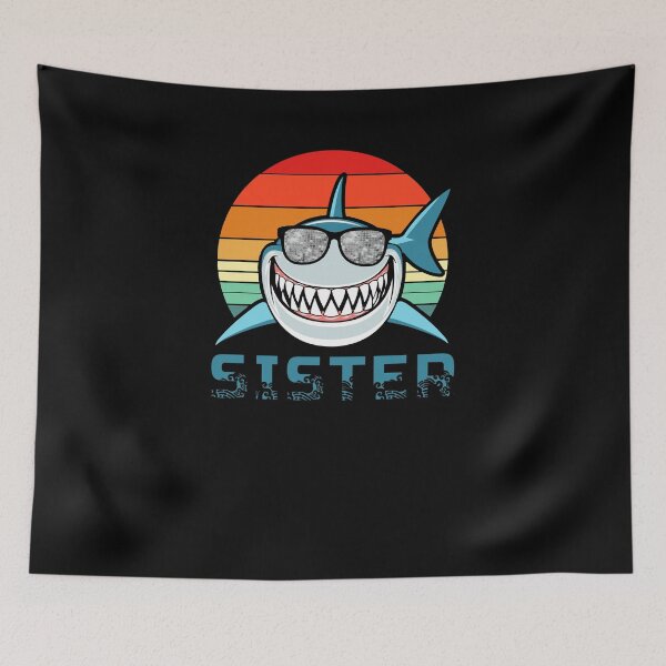 Item preview, Sister Cute Retro Art Shark Lover Shark Art Rainbow Lover designed and sold by Countrysmart.