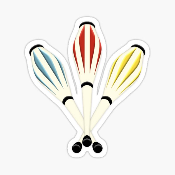 Juggling Clubs Sticker