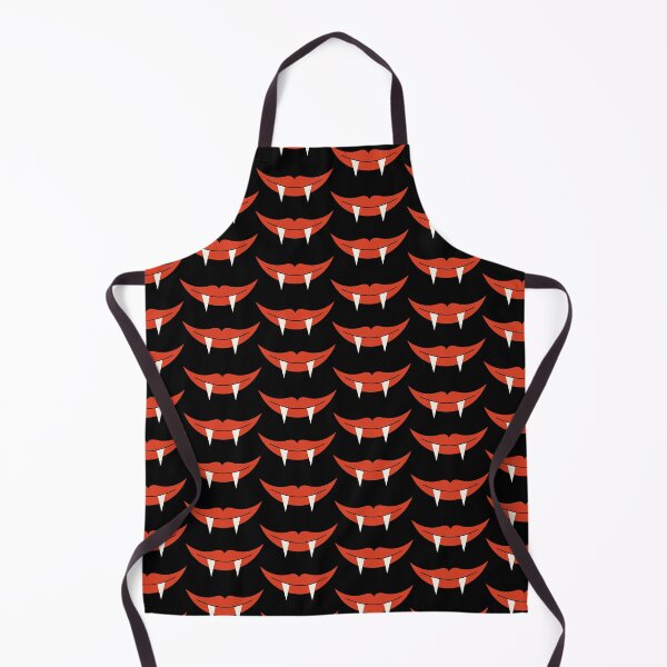 Item preview, Vampire Teeth Red Lips on Black designed and sold by Carrie Cantwell Art.