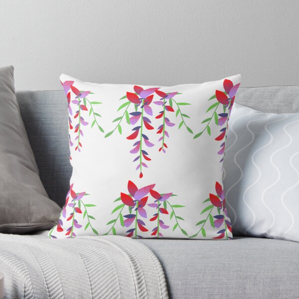 unique floral flowers Throw Pillow