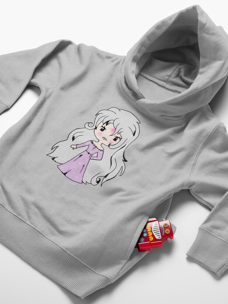 Alternate view of Chibi Lady Amalthea. The Last Unicorn. Toddler Pullover Hoodie
