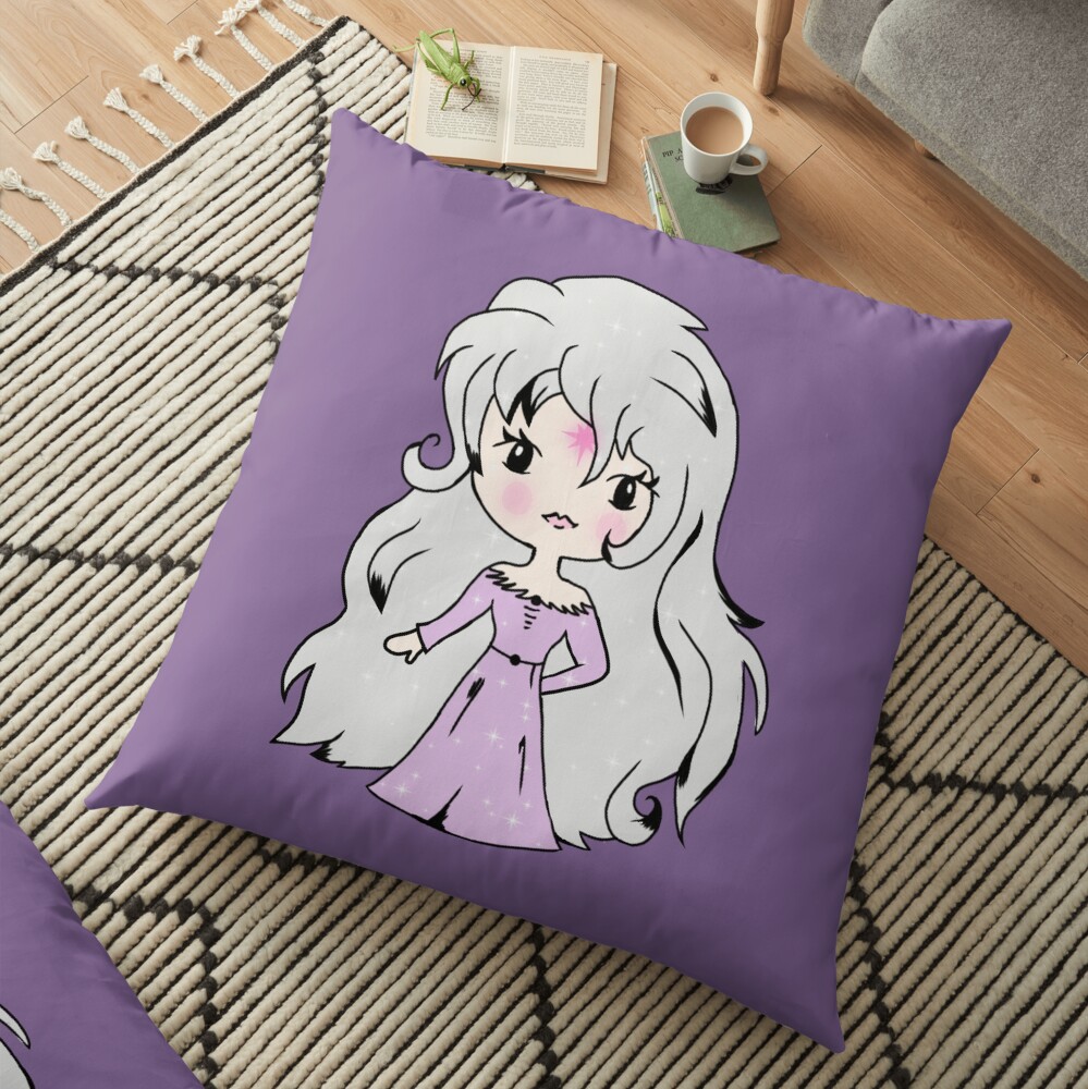 Chibi Lady Amalthea. The Last Unicorn. Floor Pillow