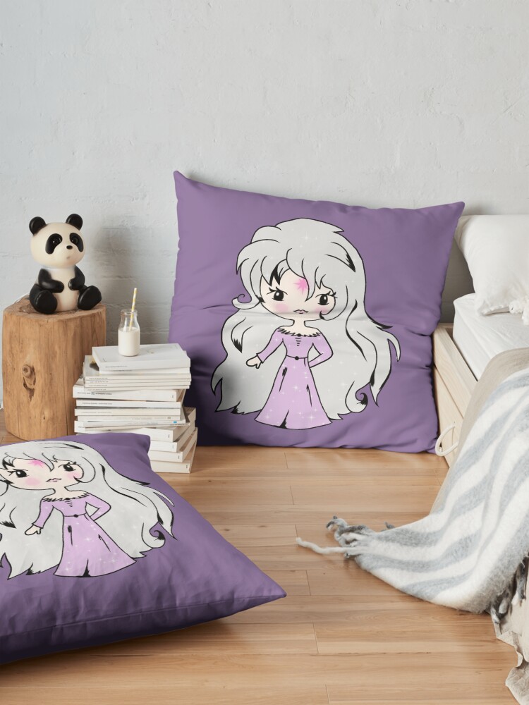 Alternate view of Chibi Lady Amalthea. The Last Unicorn. Floor Pillow