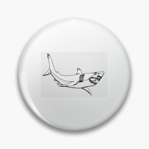 Item preview, Shark drawing outline design designed and sold by Nancywood77.