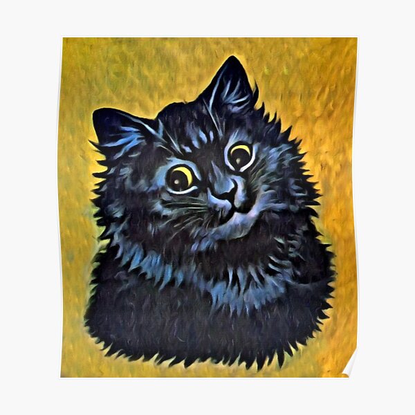 Anthro Black Cat Posters Redbubble