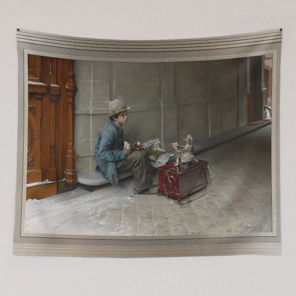 Item preview, The Petit Savoyard Eating In Front Of An Entrance To A House Remastered Xzendor7 Classical Art Old Masters Reproductions designed and sold by Xzendor7 Digital Art Creations.
