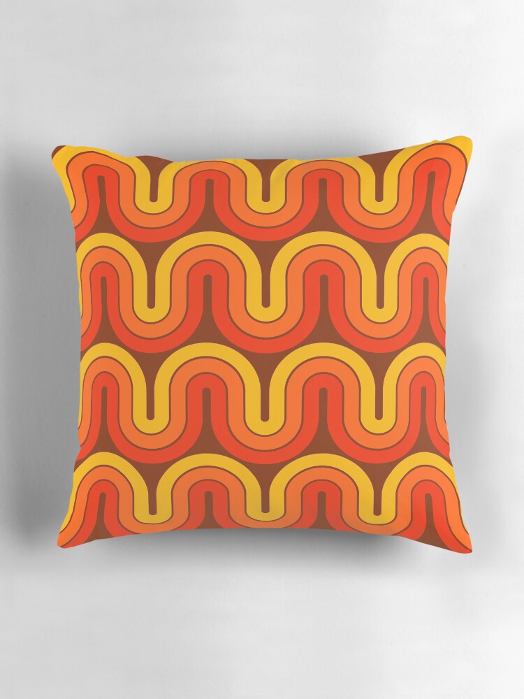 Thumbnail 3 of 4, Pillow, Retro Geometric Gradient Design 839 designed and sold by tonymagnerart.