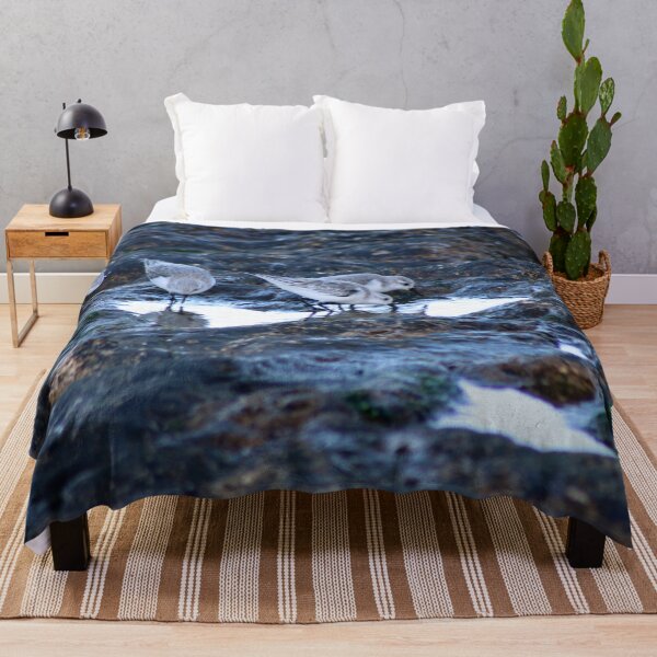 Item preview, Sandpipers Birds feeding Rock Tide Pool Seashore designed and sold by Anna Lemos.