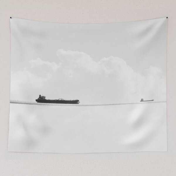 Item preview, Cargo Ship Leaving Port designed and sold by Anna Lemos.