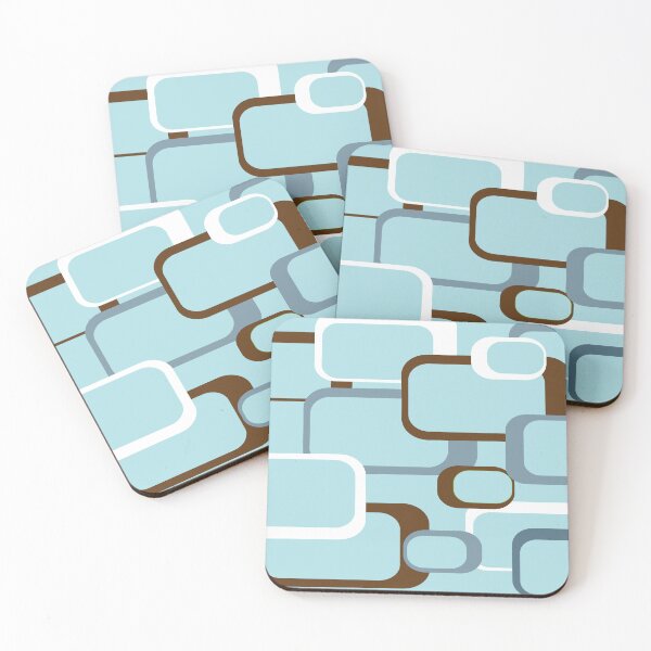 Item preview, Retro Squares with Light Blue Background designed and sold by ValeriesGallery.