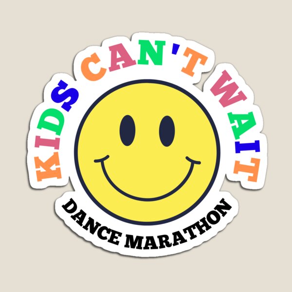 Item preview, Kids Can't Wait colorful dance marathon smiley designed and sold by kjohnson113.