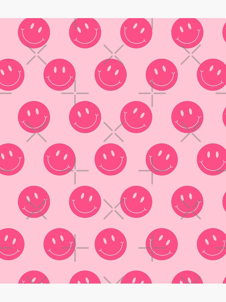 Pink Aesthetic Smile Face Gift Wrap Paper, Pink Smile Wrapping