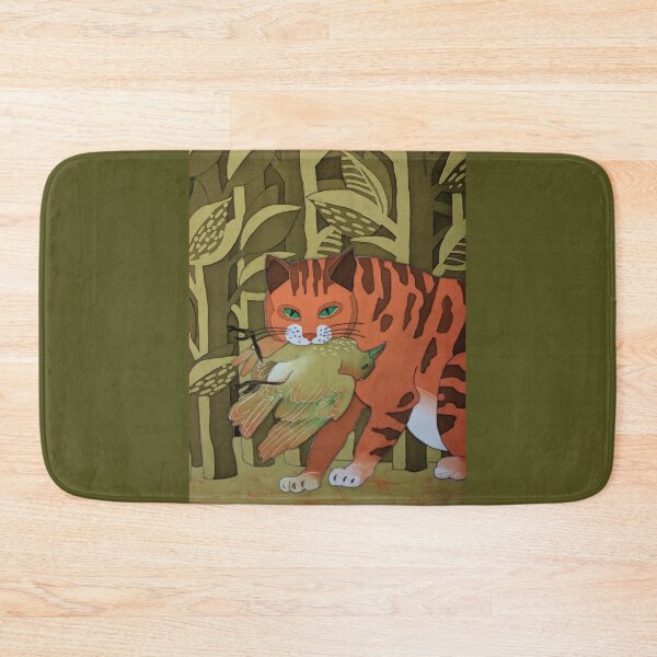 Item preview, A red cat is a hunter with a bird designed and sold by Rashkin.