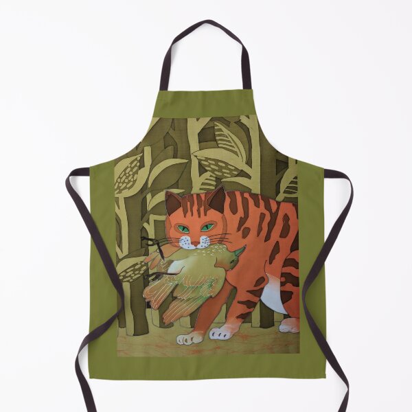 Item preview, A red cat is a hunter with a bird designed and sold by Rashkin.