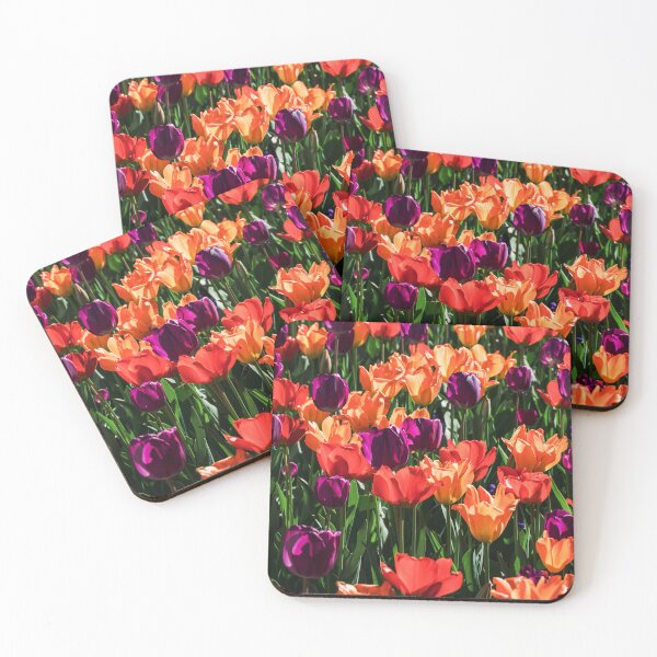 Item preview, Bright orange and purple tulips designed and sold by plumspixellove.