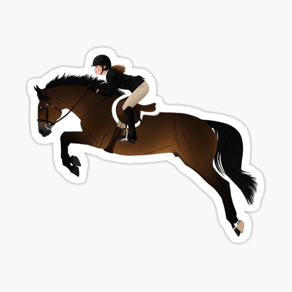 Item preview, Bay Throughbred Hunter Jumper & Rider - Equine Rampaige designed and sold by equinerampaige.