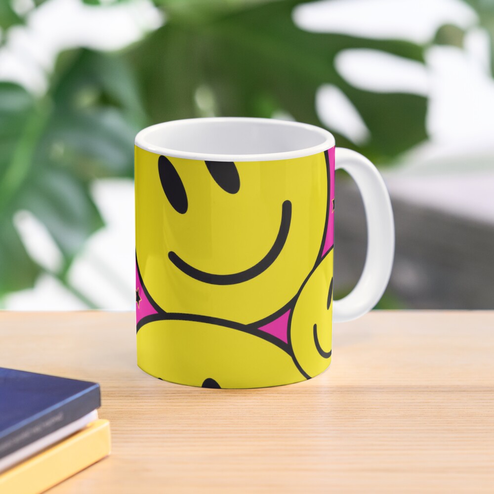 Aesthetic Latte in a Mug with Smiley Face in the Foam · Creative Fabrica