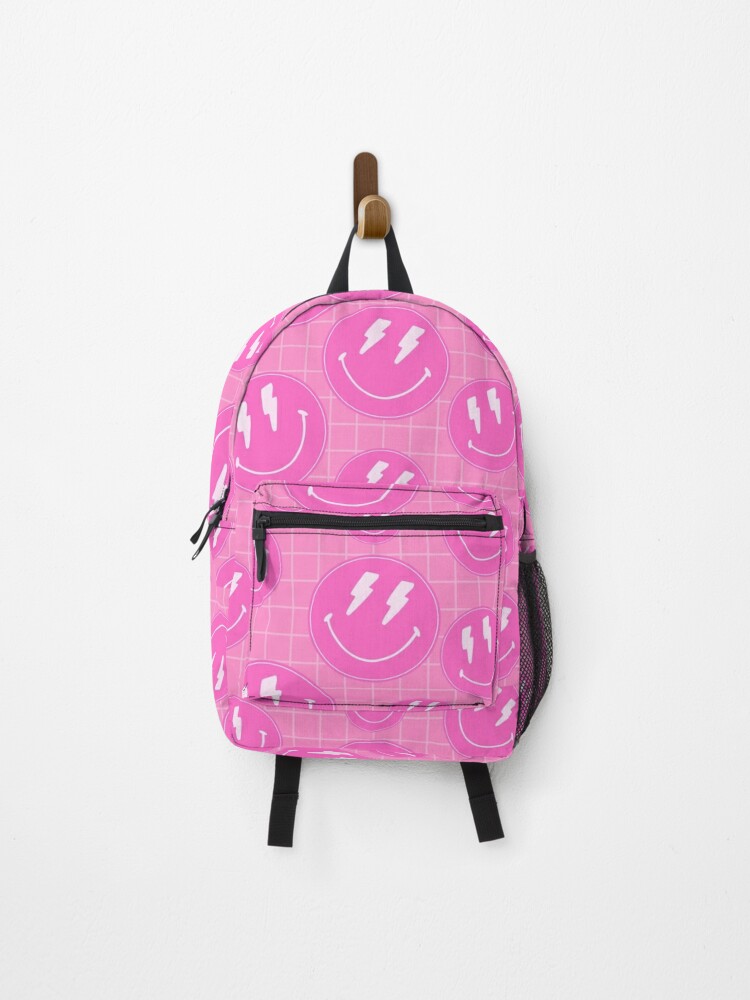 Preppy School Supplies, Preppy Aesthetic, Preppy, Pink, Smile, Smile Face |  Backpack