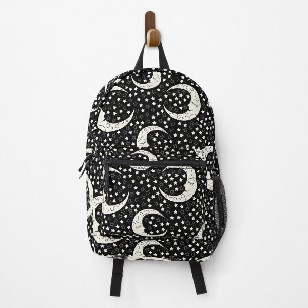 Item preview, Vintage Cute Halloween Pattern - moons + stars on black designed and sold by Carrie Cantwell Art.