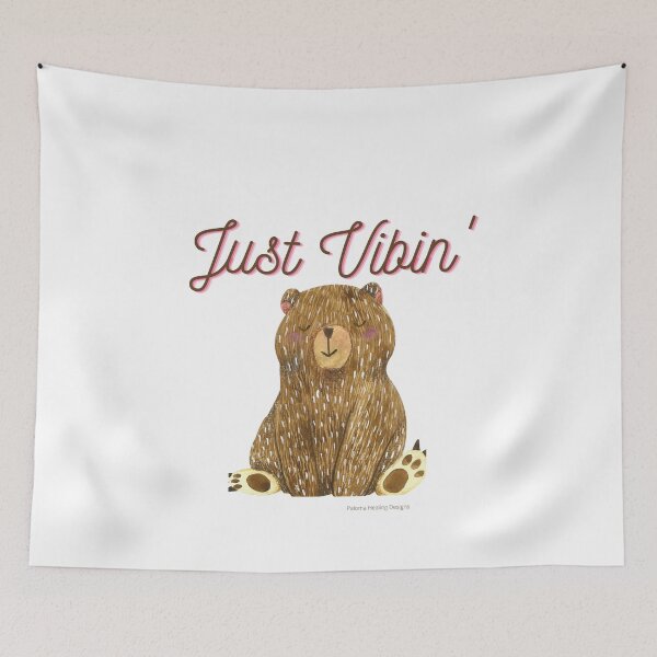 Item preview, Cuddly Brown bear, Just vibin" designed and sold by PalomaHealing24.
