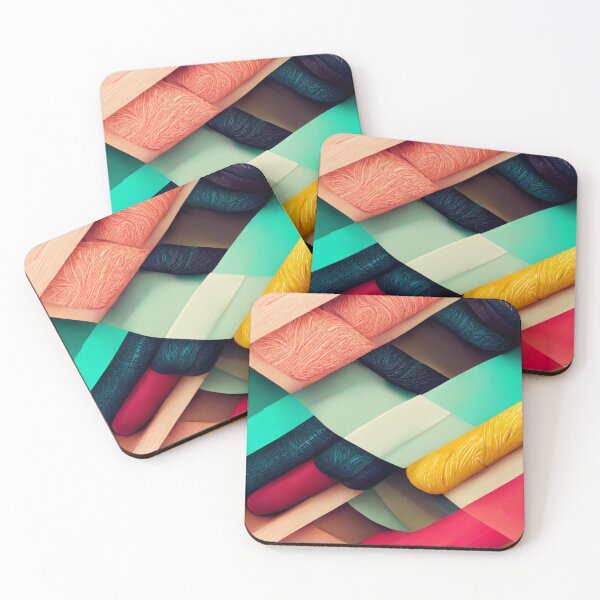 Item preview, Overlayed fabric pattern - colorful designed and sold by ontano.