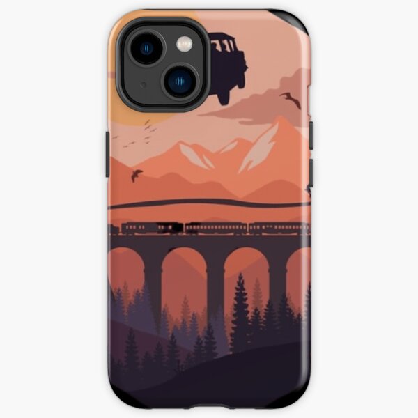 Car Silhouette Sunset Sky iPhone Tough Case