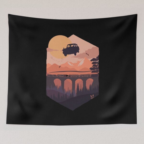 Item preview, Car Silhouette Sunset Sky designed and sold by HarryMagicPlace.