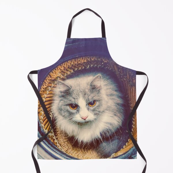 Item preview, Cat in Basket Vintage Photograph designed and sold by SquishStitches.