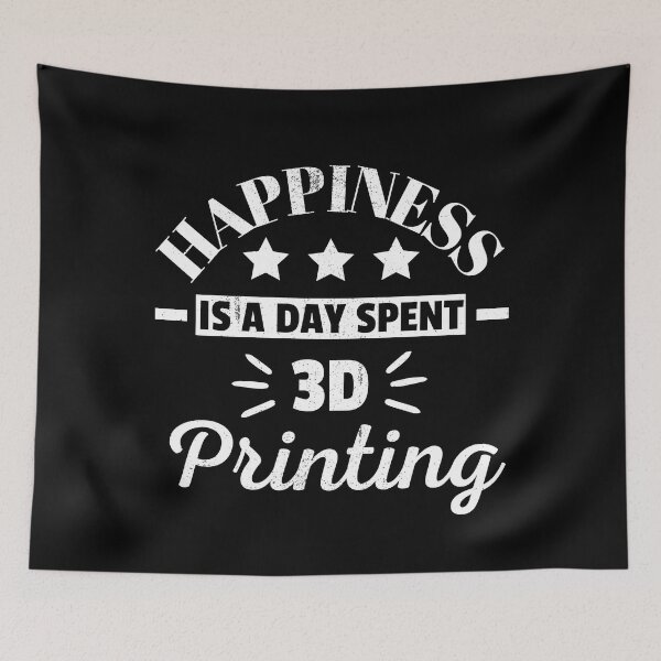 Item preview, Happiness Is A Day Spent 3D Printing  designed and sold by Printint.