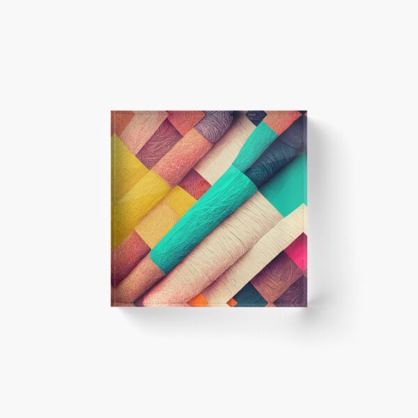 Item preview, Overlayed fabric pattern - colorful designed and sold by ontano.