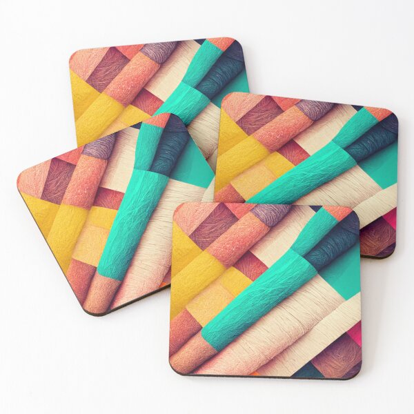 Item preview, Overlayed fabric pattern - colorful designed and sold by ontano.