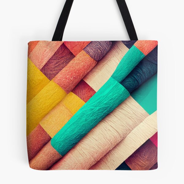 Item preview, Overlayed fabric pattern - colorful designed and sold by ontano.