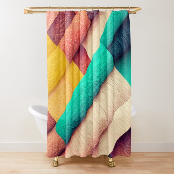 Item preview, Overlayed fabric pattern - colorful designed and sold by ontano.